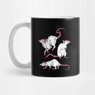 Old School Tattoo Albino Rats Mug